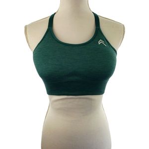 Oner Seamless Bralette Size S/M in Green Adjustable Double Back Wide Straps
